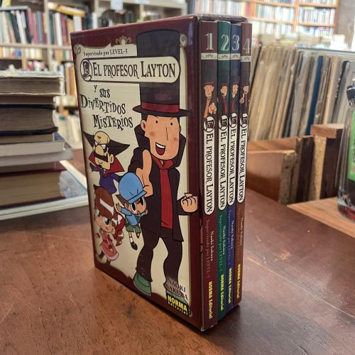 Portada del libro de El profesor Layton y sus divertidos misterios
