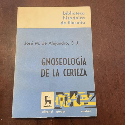 Portada del libro de Gnoseología de la certeza
