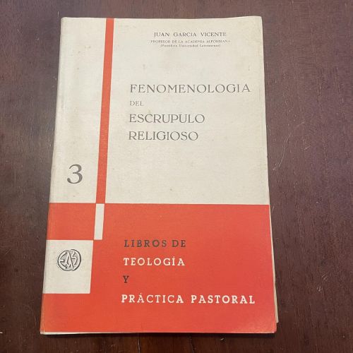 Portada del libro de Fenomenología del escrúpulo religioso