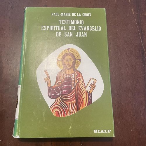 Portada del libro de Testimonio espiritual del evangelio de San Juan