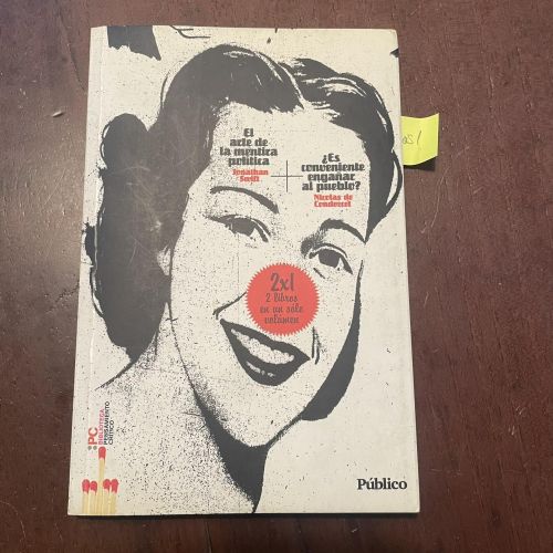 Portada del libro de El arte de la mentira política. ¿Es conveniente engañar al pueblo?