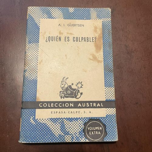 Portada del libro de ¿Quién es culpable?