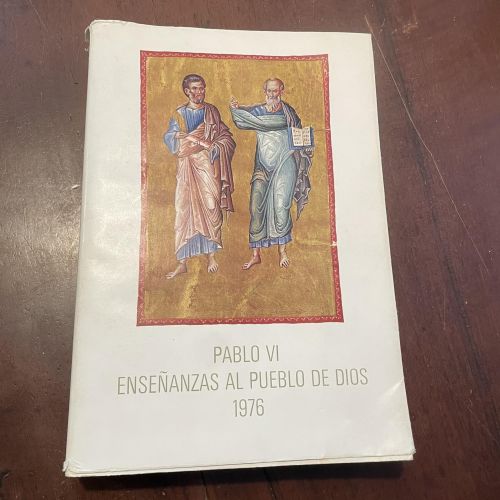 Portada del libro de Pablo VI enseñanzas al pueblo de Dios 1976