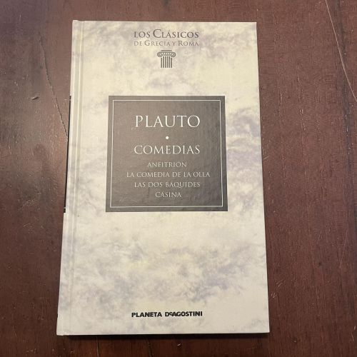 Portada del libro de Anfitrión. La comedia de la olla. Las dos báquides. Cásina