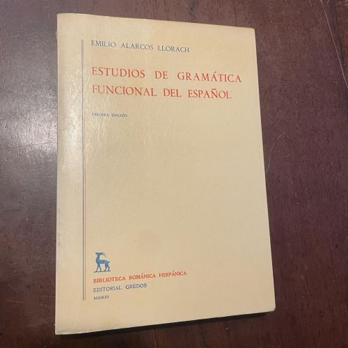 Portada del libro de Estudios de gramática funcional del español