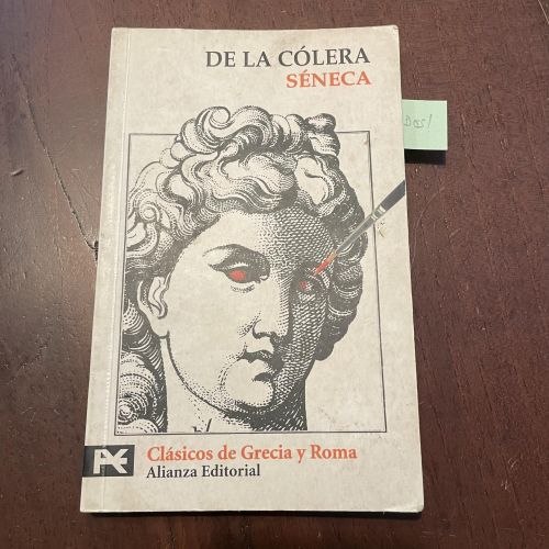 Portada del libro de De la cólera