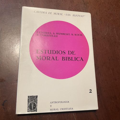 Portada del libro de Estudios de moral bíblica
