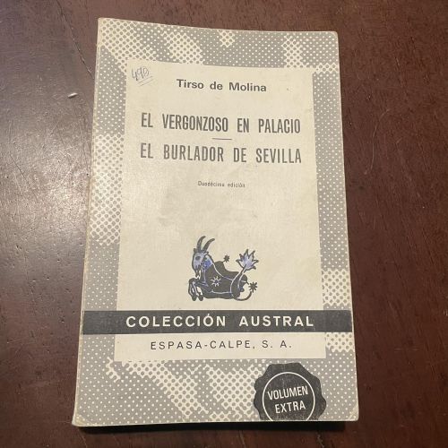 Portada del libro de El vergonzoso en palacio. El burlador de Sevilla