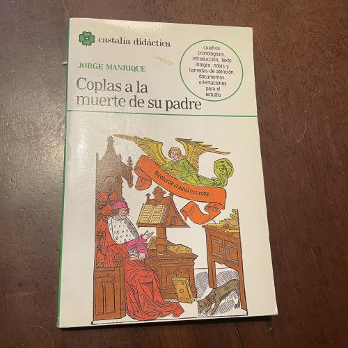 Portada del libro de Coplas a la muerte de su padre