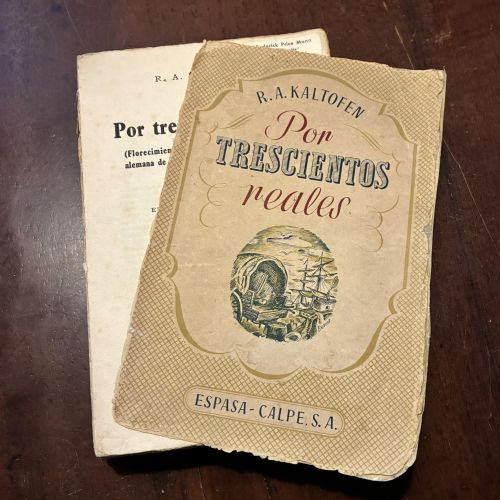 Portada del libro de Por trescientos reales (ejemplar deteriorado, fotos)