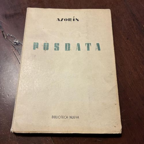 Portada del libro de Posdata. Azorín