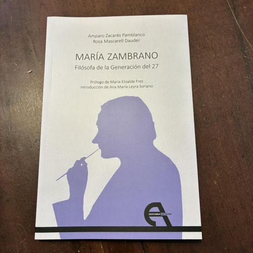 Portada del libro de María Zambrano. Filósofa de la Generación del 27