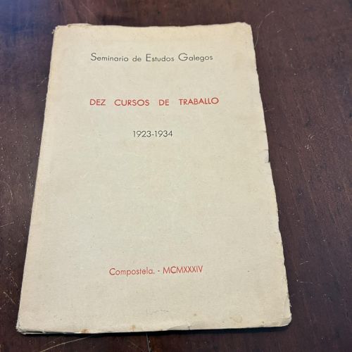 Portada del libro de Seminario de Estudos Galegos. Dez cursos de traballo. 1923-1934 (galego)