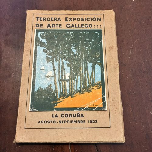 Portada del libro de Tercera exposición de arte gallego. La Coruña 1923