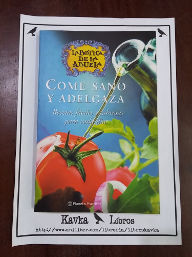 Portada del libro de Come sano y adelgaza. Recetas fáciles y sabrosas para cada día