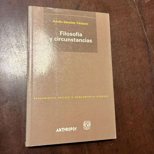 Portada del libro de Filosofía y circunstancias