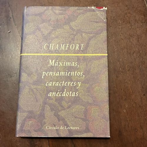 Portada del libro de Máximas, pensamientos, caracteres y anécdotas