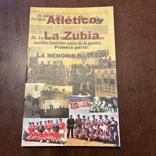 Portada del libro de Atlético La Zubia. Primera parte: La memoria narrada