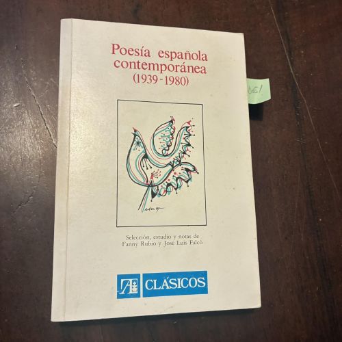 Portada del libro de Poesía española contemporánea (1939-1980)