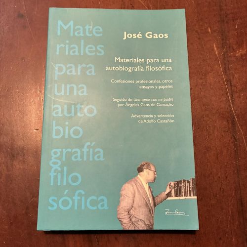 Portada del libro de Materiales para una autobiografía filosófica