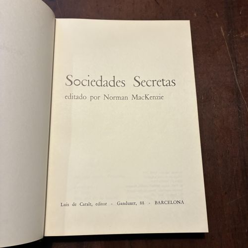 Portada del libro de Sociedades secretas