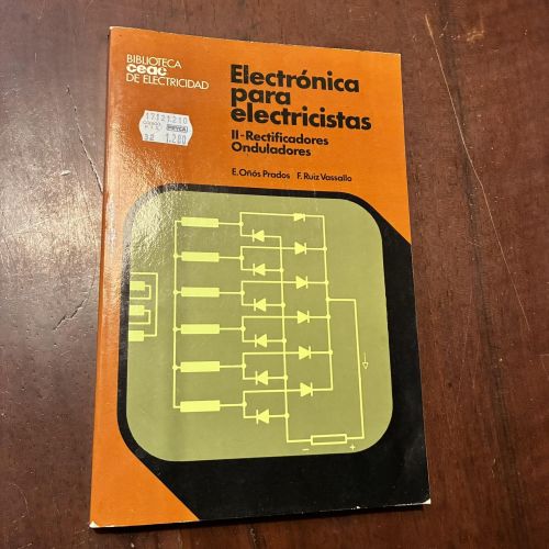 Portada del libro de Electrónica para electricistas. II. Rectificadores Onduladores