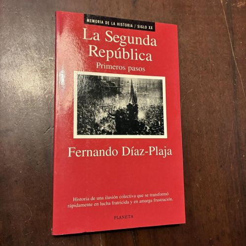 Portada del libro de La Segunda República. Primeros pasos