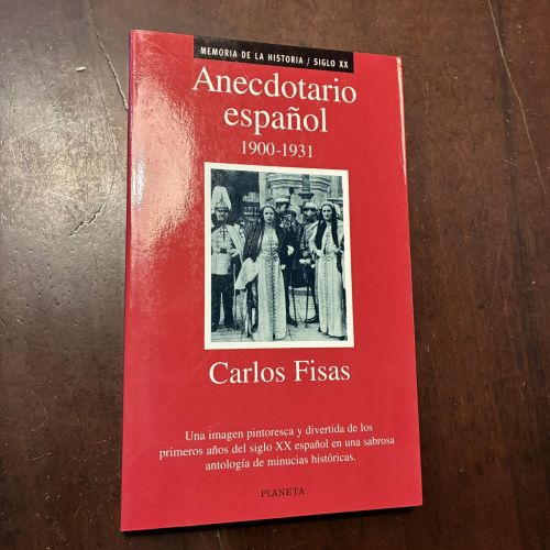 Portada del libro de Anecdotario español (1900-1931)