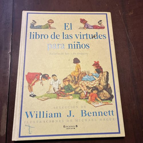 Portada del libro de El libro de las virtudes para los niños