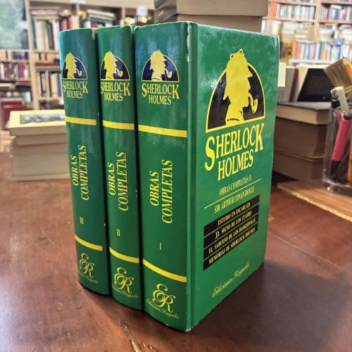 Portada del libro de Sherlock Holmes. Obras completas. 3 vols