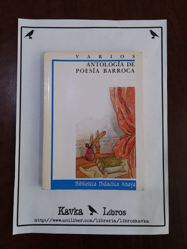 Portada del libro de Antología de poesía barroca